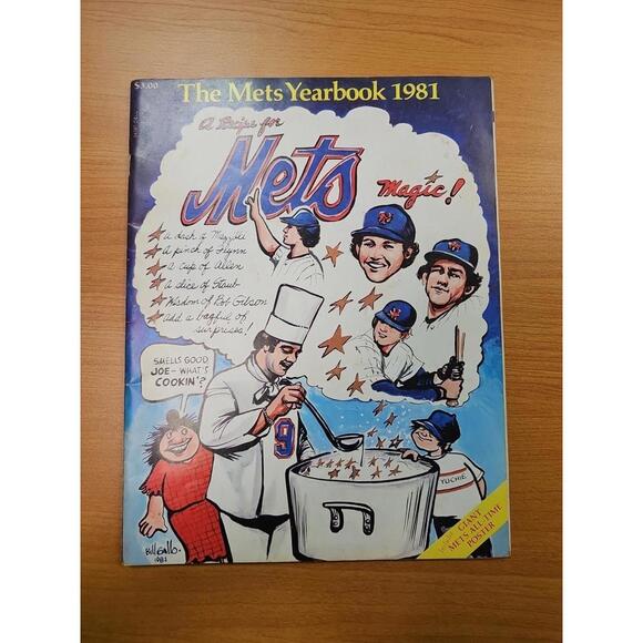 1981 NEW YORK METS OFFICIAL YEARBOOK With All Time Poster Insert Joe Torre Cover - Picture 1 of 3
